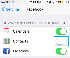 Disable Facebook From Accessing Contacts on iPhone