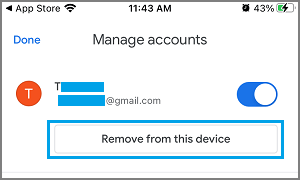 Eliminar la cuenta de Gmail del iPhone