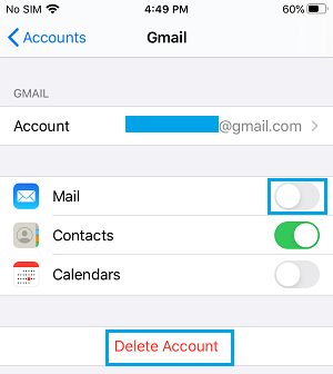 Cerrar la sesión de Gmail en el iPhone