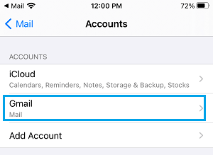 Cuenta de Gmail en el iPhone