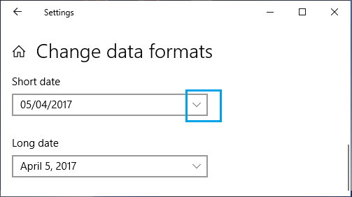 Cambiar el formato de la fecha en Windows