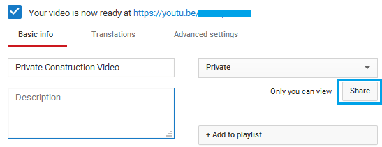 Share Button On YouTube