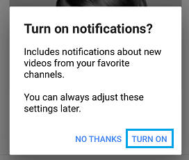 Activa las notificaciones de YouTube