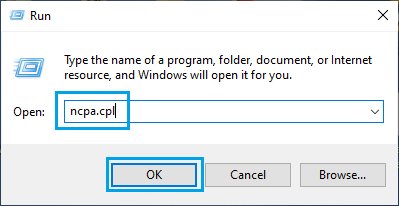 Open Network Connections Using Run Command