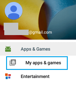 Google Play My Apps and Games Option