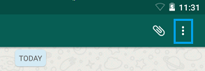 WhatsApp 3-dot Icon On Android Phone