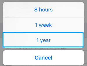 Disable WhatsApp Notification Period Option on iPhone