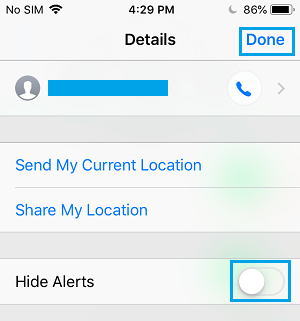 Allow Alerts From Specific Contact on iPhone