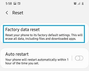 Factory Reset Android Phone