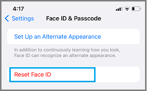 Restablecer Face ID en el iPhone