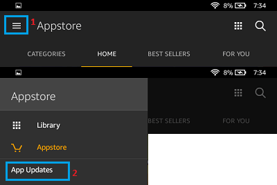 App Updates Option on Amazon Appstore