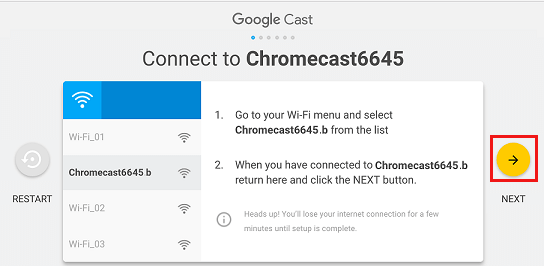 Connect Windows 10 Computer to Chromecast Screen During Setup Process