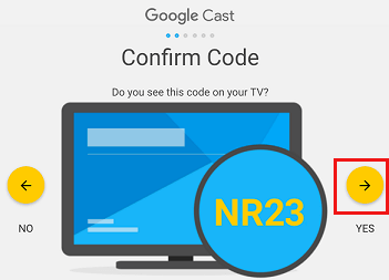 Chromecast Confirmation Code on Windows 10 Computer