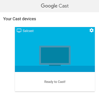 Chromecast Ready to Cast Screen