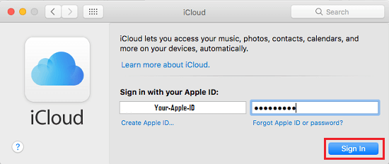 Sign-in to iCloud Using Apple ID and Passcode