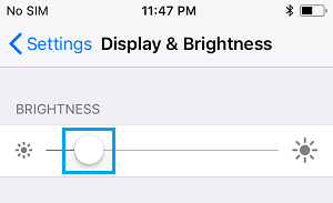 Adjust Brightness Level on iPhone