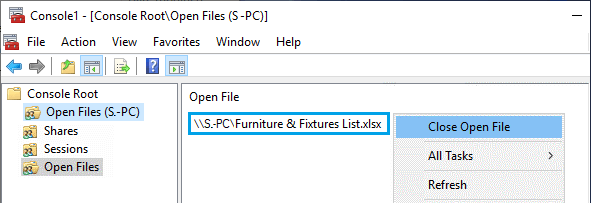 Remotely Close Open Excel File on Another Computer