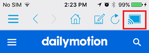 Cast Icon in TV & Video Cast App on iPhone