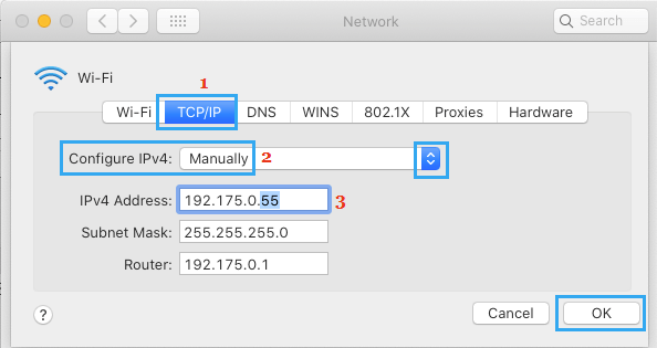 Change IP Address on Mac