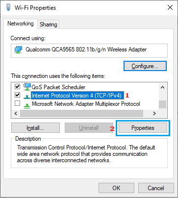 Open IPV4 Properties