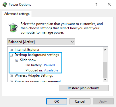 Enable Slide Show for Background in Windows 10