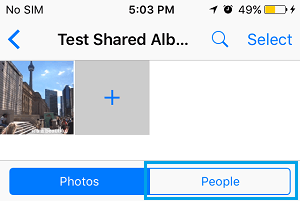 People Tab in iCloud Shared Album