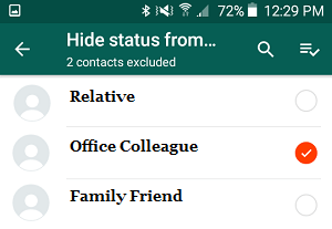 Hide WhatsApp Status From Specific Contacts On Android Phone