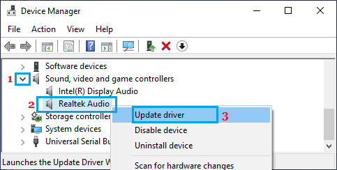 Update Audio Device Driver on Windows PC