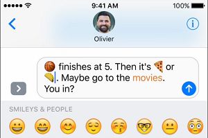 Words In Message Replaced With Emojis On iPhone