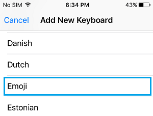 Añadir un teclado Emoji al iPhone