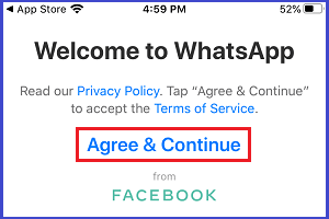 Agree to WhatsApp Terms And Conditions