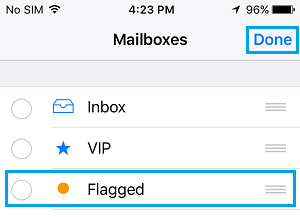 Enable Flagged Mailbox On iPhone