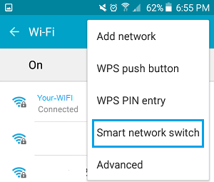 Smart Network Switch Option on Android Phone