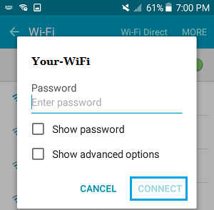 Connect to WiFi Network on Android Phone