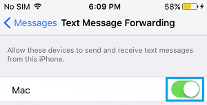 Allow Devices to Send and Receive Text Messages From iPhone