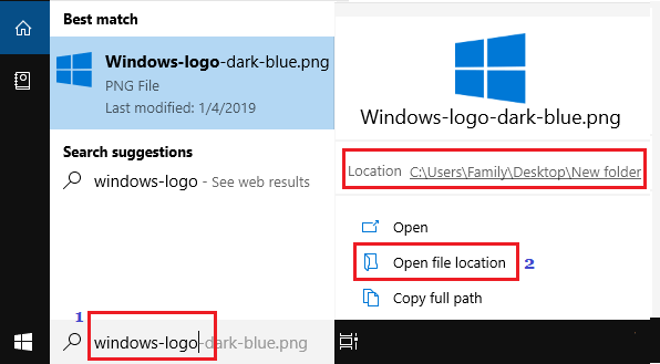 Localiza la imagen de fondo del escritorio utilizando la búsqueda de Windows