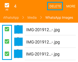 Eliminar las fotos de WhatsApp en un teléfono Android