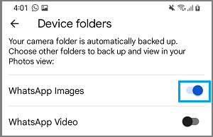 Backup WhatsApp Folder to Google Photos