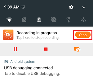 Stop Recording Option in Du Recorder App