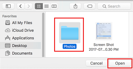Abrir una carpeta en la Utilidad de Discos en Mac