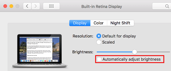 Stop Mac From Automatically Adjusting Brightness