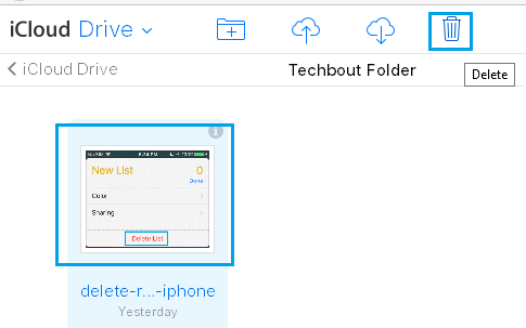 Delete Files On iCloud Drive