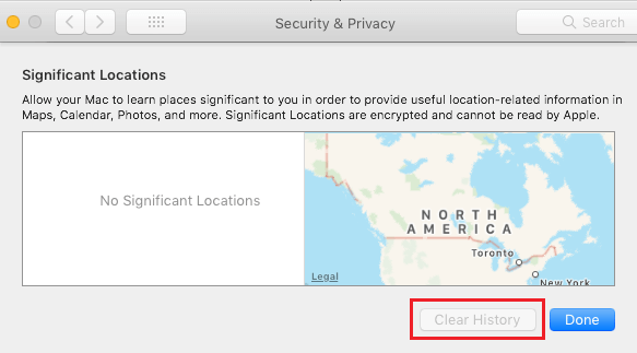 View and Clear Location History on Mac 