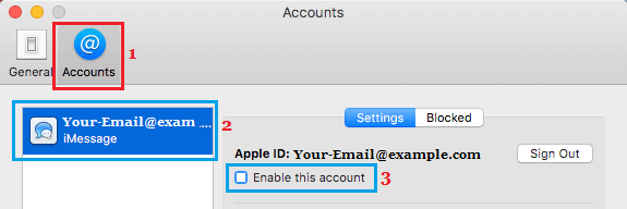 Disable iMessage on Mac