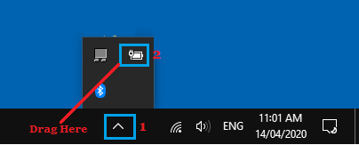 Drag Battery Icon to Taskbar