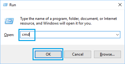 Open Command Prompt Using Run Command