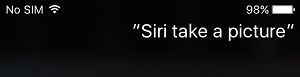 Haz una foto con Siri