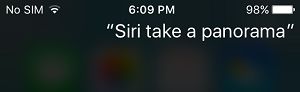 Tomar una panorámica con Siri