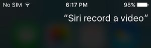 Grabar un vídeo con Siri