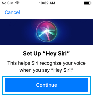 Configurar la ventana emergente de Hey Siri en el iPhone